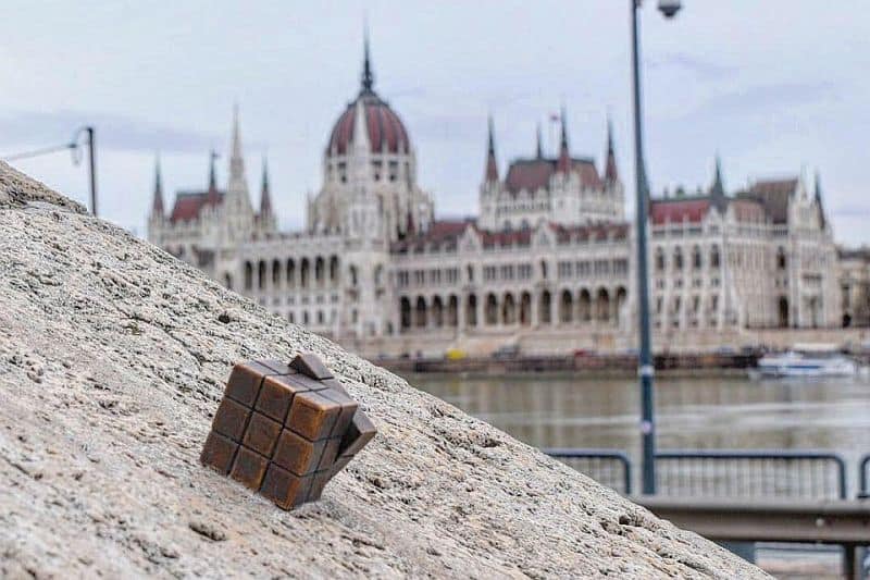 Rubik's Cube mini statue Budapest